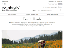 Tablet Screenshot of evanhealy.com